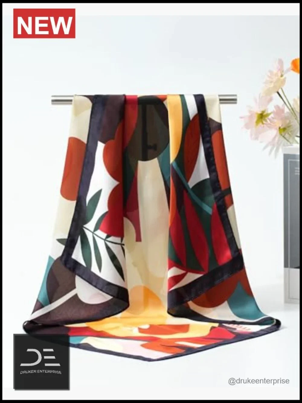4 Pack Satin Head Scarf Square Hair Wrap Lightweight Fashion Scarves